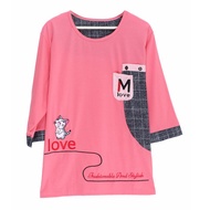 KATUN MM 18247-G JUMBO TOP COTTON 24'S COMBINATION 3/4 SLEEVE LD 122 CM FIT TO XXXL MISSMODE SVL