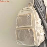 AXIOM Nylon Ita Backpack, Solid Color Transparent Students School Bag, Laptop Bag Scratch Prevention
