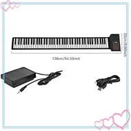 [meteor2] Roll up Piano USB Input Travel Piano for Travel Gifts Living Room