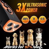 Three Core Ultrasonic Dog Deterrent with Strobe Light and Alarm for Outdoor Use Tiga Teras Pengusir 