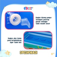 YG4 MOMMYKIDDO - (FREE POMPA MANUAL) Kolam Renang Anak Dan Bayi Ukuran 150 CM Bentuk Kotak Motif Pan