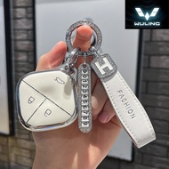 Wuling Air EV/Mini EV/Bingo EV Remote Car key cover keychain key holder Anti-lost number plate