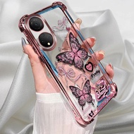 For Honor X7 Case pink plating silicone TPU anti drop Back Cover shockproof cartoon phone case Honor