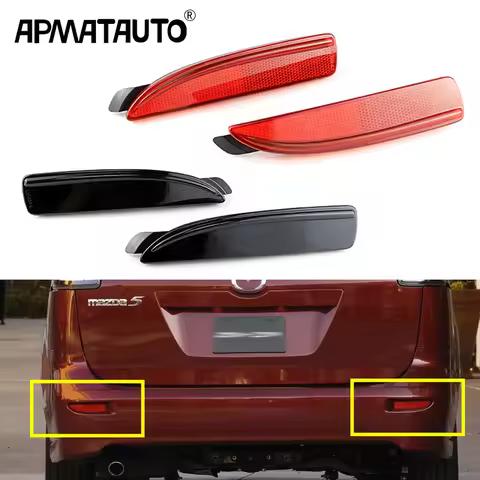 2Pcs Rear Left Right Bumper Reflector Lights lens For Mazda 3 5 6 D350-51-5L0C D350-51-5L0E For Mazd