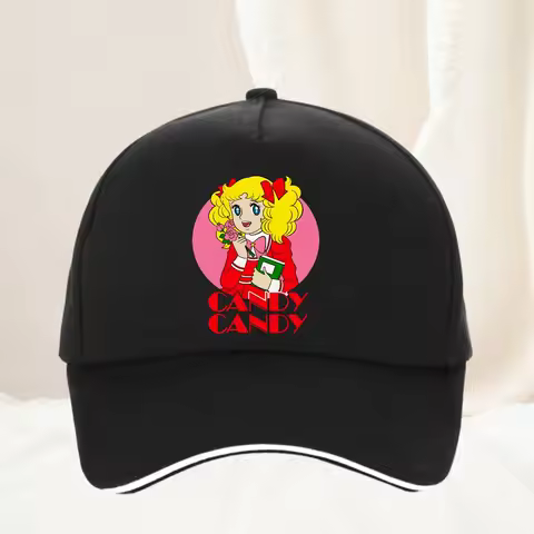 90s Kawaii Candy Candy Anime Summer Baseball Cap Grunge Anime Manga Sports Sunshade Hats Daily Commu