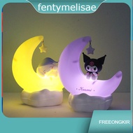 CAHAYA Fentymelisae Kuromi 3-Tier Rechargeable LED Anime Night Light – Ambient Light Moon Lamp, Orna