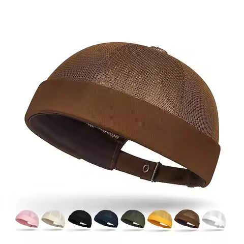 Spring and summer brimless melon skin adjustable hip-hop hat fashionable men and women handsome land