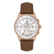 Beverly Hills Polo Club รุ่น BP3550X.432 Mens Leather Quartz Watch Brow 43mm.