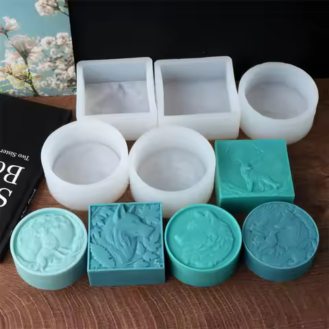 Animal Howling Wolf Shape Silicone Soap Mold DIY Wolf Shape Mountain Forest Animal Resin Plaster Mol