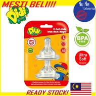 Didi & Friends 2 Anti-Colic Wide Neck Nipple (BPA-Free) Puting Botol Susu
