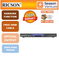 RICSON Karaoke DVD Player DVD-K27 (With HDMI+AV Output, Mic Input & Key Control){FREE HDMI Cable}