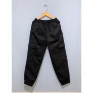 ️ GU Cargo Jogger Pants Women's Black Cotton Blends Sz. S Female Waist 26-28 Used