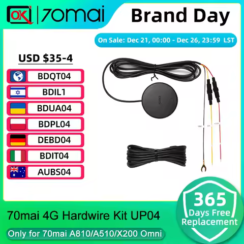 70mai Original 4G Module Hardwire Kit UP04 for 70mai Omni X200 X800 & 70mai A810 Dash Cam & 70mai A5