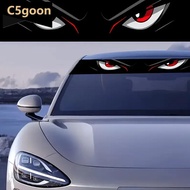 C5GOON 130x20cm Universal Car Demon Eyes Sticker Front Windshield Decoration Sun Glare Block Persona