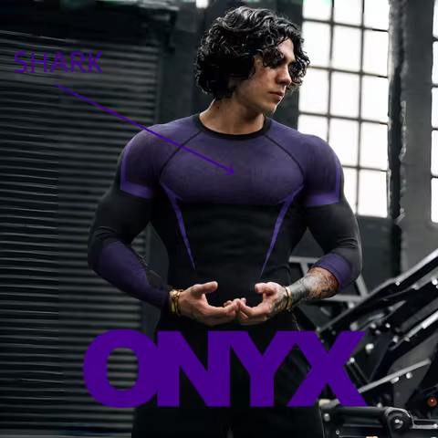 ONYX 5.0 Men's Sports Long Sleeve, Adjustable Elastic Outdoor Running T-shirt, Available in Multiple