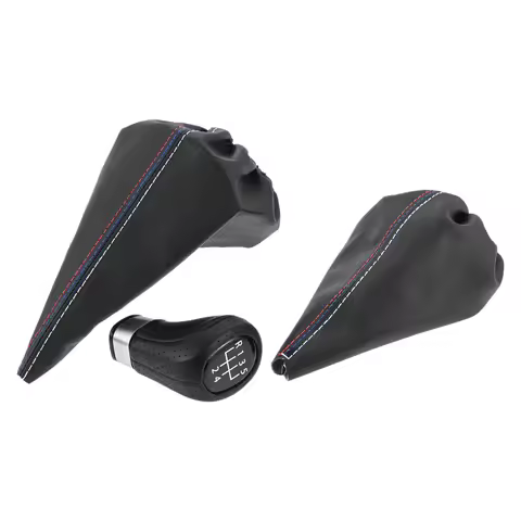 1Pc Gear Shift Knob (with Gaitor Boot Cover) 5-speed/6-speed for BMW 1 Series E81 E87 E88 E82 3 Seri