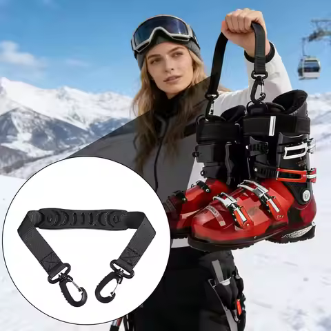 Adjustable Ski Boot Carrier Strap Shoulder Sling for Skis Snowboard Hands Free Carrying Easy Transpo