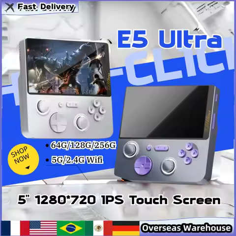 E5 Ultra Retro Portable Game Console 5-inch Touch IPS Screen 5000mAh Wi-Fi 2.4G Supports Smooth Clou