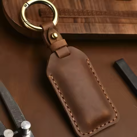 Leather Car Key Case Key Bag Car Smart Key Fob Cover Shell for Volvo S60 V60 S90 V90 Xc40 C40 Xc60 X