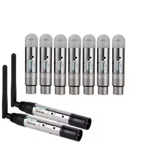 Wireless DMX 512 System 2.4G Wireless Female Receivers/Male Transmitter LED DMX512 DMX Dfi DJ Lighti
