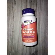 Now Foods Vitamin D3 (1000iu) & K2, 45mcg, 120 Veg Capsules