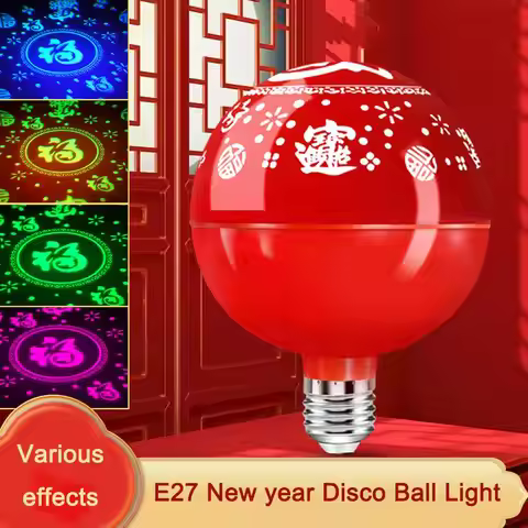 E27 Disco Light Rotating RGB Party Lamp LED Strobe Light Crystal Disco Bulb for Birthday Party Club 