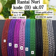 1 Meter Color Chain Brooch Chain 0.7 Chain Bracelet Chain Black Chain 0.7 Chain Necklace Chain