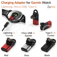 Zenia Lightning IOS/Micro USB/ Type C to 4pin Charging Converter Adapter Charger Connector for Garmi