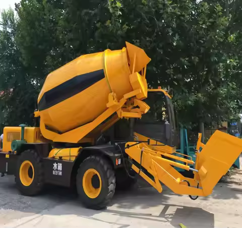 Customize Factory Direct Self Loading Concrete Mixer Truck Heavy Duty Mixer with 270 Degree Discharg