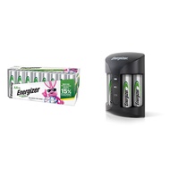Energizer Rechargeable AA Batteries & Rechargeable AA and AAA Battery Charger (Recharge Pro) with 4