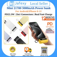 Jafexy Mini PD22.5W Fast Charge Portable PowerBank 5000mAh Small Capsule Power Bank Charger