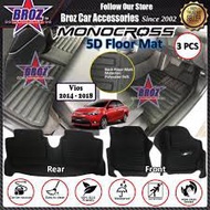 MonoCross Toyota Vios 2014-2018 5D Floor Mat -3PCS