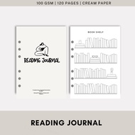Reading Journal Planner Inserts | Books, Series, Ebook, TBR | A5 Personal Size Refill