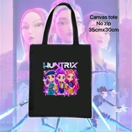 Kpop demon hunter Huntrix canvas tote bag girl birthday gift graduation tuition bag beg mengaji tote