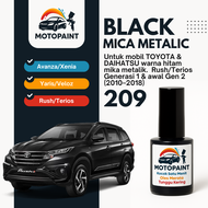 Motopaint Black Metallic 209 Cat Oles Penghilang Baret Mobil Toyota Rush Terios Warna Hitam