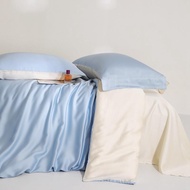 100% Lyocell ที่ได้มาจากยูคาลิปตัสเนื้อแข็งปลอกผ้านวมชุดเครื่องนอนผ้าปูที่นอนปลอกหมอน2ใบนุ่ม Coog Tw