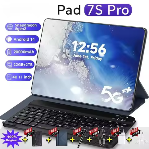New Original Pad 7s pro Tablet 10.1 Inch HD 20000mah 22GB+2TB Global Version Android Tablets Tab 4G 