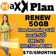 M1 Maxx Renew 6m Ez $70 (90D,50GB,FIC,Local:500m)