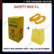 SAFETY BOX 5 LITER MEDICAL WASTE /Safety Box/Alkes/Bio Hazard/ Medical Waste Bin Medical Waste Bin/5