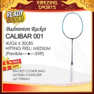 (READY STOCK) 3D Calibar 001 4UG6 Badminton Racquet Unstrung (Free String & Grip & Cover Bag) 风刃001 