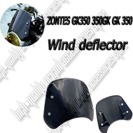 For ZONTES GK350 350GK GK 350 Motorcycle Accessories Retro Windscreen Windshield Wind Screen Deflect