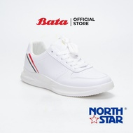 Bata North Star Mens Lace up Sneakers รองเท้าผ้าใบสำหรับผู้ชาย รุ่น Dark สีขาว 8211022