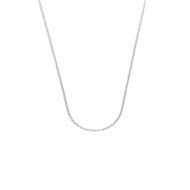 SO SEOUL Rhodium Timeless 45cm/18inch - 73cm/29inch Ball Chain Necklace