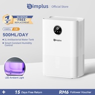 Simplus Dehumidifier | 500ml/Day | 1L Water Tank | Home Dehumidifying Drying| <46dB | Quiet Moisture