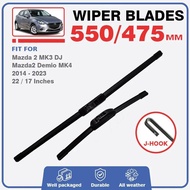Front Windscreen  Wiper Blades For Mazda 2 MK3 DJ Mazda2 Demio MK4 2014 - 2023 Windshield Accessorie