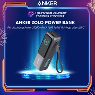 Pin dự phòng Anker Zolo Power Bank 25K A1695 công suất 165W có cáp USB-C tích hợp và có thể thu gọn