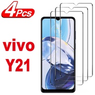 4Pcs Screen Protector Glass for Vivo Y21s Y21 Y21t Y21e Y21a Y21G Tempered Glass Film