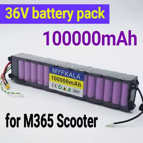 🎐New 36V 100Ah Battery for Xiaomi M365/Pro/1S Special Battery Pack 36V Battery Riding 30km BMS+Charg