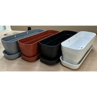 [Crazy Gardening] Min Yuan 33cm Wall-Mounted Long Slot+Chassis Slot Flower Flowerpot