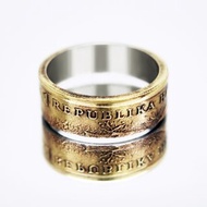 克羅地亞硬幣戒指 10 lipa 1993-2017 克羅地亞戒指硬幣戒指男士硬幣戒指